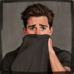 a drawing of a connor murphy hiding his true feelings