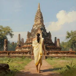 ! dream matte painting of beautiful landscape of sukhothai, digital art trending on artstation, elegant, loin cloth, highly detailed, oil painting, artstation, concept art, matte, sharp focus, illustration, hearthstone, art by earl norem