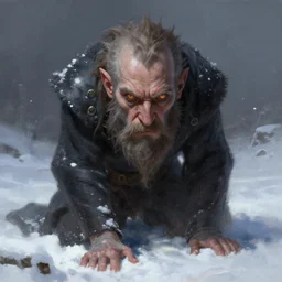 berserker gambit barefoot in the snow, concept art, detailed face, fantasy, highly detailed, cinematic lighting, digital art painting by greg rutkowski