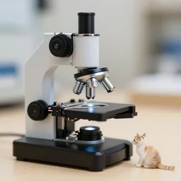 very tiny kitty, electron miscroscope