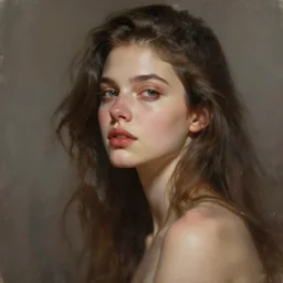 perfectly - portrait of a beautiful female dreamy character, intricate, highly detailed, digital painting, loose brush strokes, realistic shaded lighting, artstation, concept art, smooth, sharp focus, illustration, realism, oil painting, unreal engine 5, 8 k, art by sam spratt and peter mohrbacher