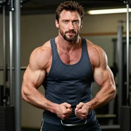 hugh jackman as a bodybuilder, 4 k hd