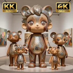 photorealistic art toys wooden cute, art masterpiece, ultrarealistic, hyperreal, elegant, monumental, spectacular, lighting, immerse, special effects makeup, maximalist, glittering, artstation, cgsociety amazing art, award winning gallery art 8 k octane