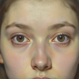 beksinski, zdzisław - her eyes wide, oil on canvas