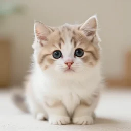 smol cute fluffy kitten by greg rutkowski