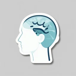 sticker for a research lab, psychology, mind wandering, minimalism, vector art, brand mark, logo concept design, geometric, flat, limited palette, 9 9 designs