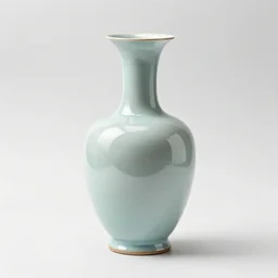 pastel ming vase, professional product shot, isolated on a pure white background, centered, entire object in frame, sharp focus, soft studio lighting