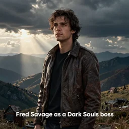 “Fred Savage as a Dark Souls boss”