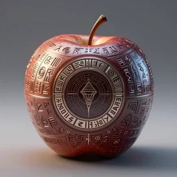 high quality apple-product shots of an alien artifact, rune etchings, esoteric, illuminati, storyboard, octane render cinematic 50mm, f2.0