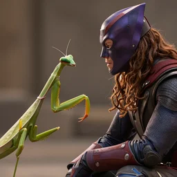 Mantis and Drax gaze into each other\'s eyes lovingly in scene from Guardians of the Galaxy Volume 3, production photo