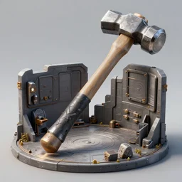 rocket hammer, 4 k, art station concept, highly detailed