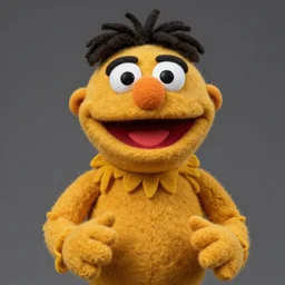 bj novak ryan as a muppet. highly detailed felt. hyper real photo. 4 k.