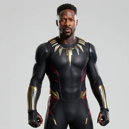 michael jai white as black panther. super realistic. fine detail. upscale