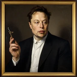 renaissance painting of Elon musk