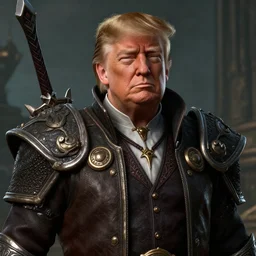 a screenshot of donald trump in the video game diablo 2 : resurrected. 3 d rendering. unreal engine. amazing likeness. very detailed