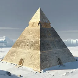 pyramid in antarctica, intricate, elegant, highly detailed, digital painting, artstation, concept art, smooth, sharp focus, illustration, art by artgerm and greg rutkowski and alphonse mucha