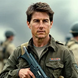 Tom Cruise starring in saving private Ryan