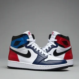phototoshot 8k a pair of nike air jordan cyber punk colored shoes