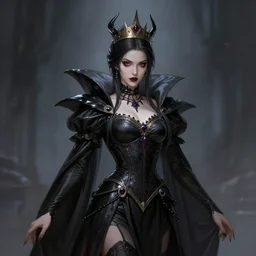 queen of darkness, highly detailed, artgerm style, artstation, soft light, sharp focus, illustration, character design, concept art