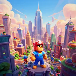 digital art, a dream city, octane render, detailed, brawl stars, unreal engine 5, cinema 4 d cinematic, artstation, greg rutkowski