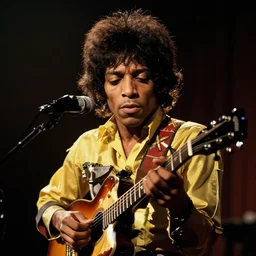 Jimy Hendrix by Caravaggio, dramatic lighting