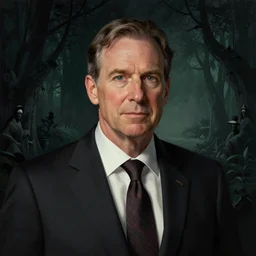 a gothic portrait illustration of NFL commissioner Roger Goodell