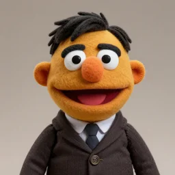 dwight schrute as a muppet. highly detailed felt. hyper real photo. 4 k.