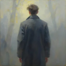 man vs self, epic dreamlike painting