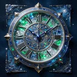 bright 🏘 madness crystal clock. occult. mystic. Giger style. hyper realistic, high details, photorealistic, ultra realistic, 3-Dimensional, Backlight, Moody Lighting, pastiche by Beeple, pastiche by Victor Ngai, Precise and Intricate Linework, Art Nouveau Cosmic 4k spray painted graffiti trending on Behance ,CGSociety, Navy Blue and Emerald color scheme