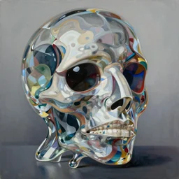 an extremely high quality hd surrealism painting of the soul of melting glass by a much more skilled version of kandinskypicasso and salvia dali the fourth, 8k, clear shapes, defined edges, ultra realistic, super realistic,