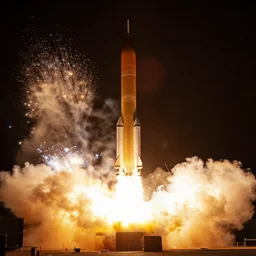 space x rocket exploding in space