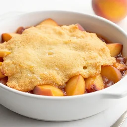 extremely appetizing peach cobbler