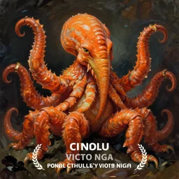zoological portrait of orange cthulhu by victo ngai