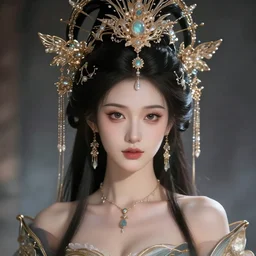 portrait _ of a beautiful elegant noble with a fine headdress magic girl character design fantasy intricate _ cinematic _ lighting _ highly _ detailed _ digital _ painting _ artstation by wlop