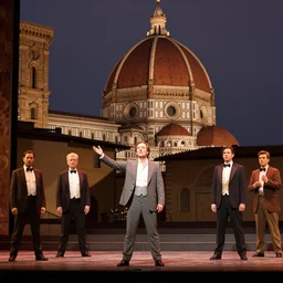 photo of a performance of'detective columbo'the opera in florence, italy
