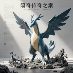 blueprint of a new legendary pokemon, realistic, concept art