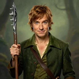 robin williams as peter pan portrait as a dnd character fantasy art.