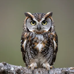 northern saw whet owl, cute, wide angle, high resolution, photo, detailed, depth of field,