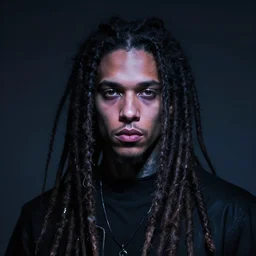 michael ealy dreadlocks, darkwave, darksynth character portrait, sharp, digital matte painting, art by luis royo, greg rutkowski, wlop, dramatic lighting, trending on artstation
