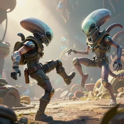 screenshot of a first person video game where you kick aliens
