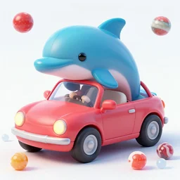 cheery, car, dolphin, marble, candy 8 k
