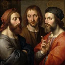 renaissance painting of genesis old testament, detailed faces, oil painting