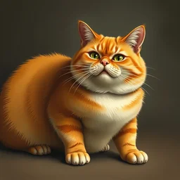 orange fat cat in the style of jim davis