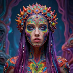 Highly detailed and Psychedelic Last Human alive