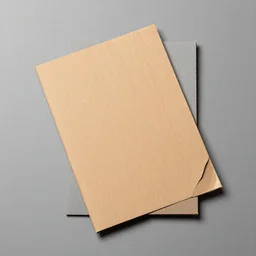 a piece of cardboard on a gray background