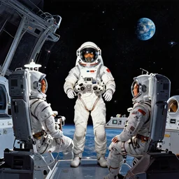 a still scene from space odyssey 2 0 0 1 in the style of rob gonsalves