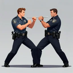 hunter s thompson fighting a cop, concept art, 4 k,