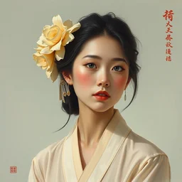 portrait of a woman by ruan jian