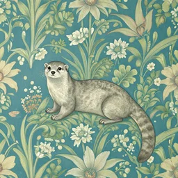 Otter wallpaper by William Morris.