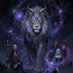 mystical cosmic goth lion viking messenger queen, 4 k digital illustration, fractals, by artgerm, wlop, james jean, andrei riabovitchev, marc simonetti, yoshitaka amano, artstation, cgsociety